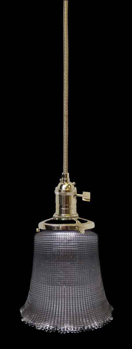 Down Lights - Custom Antique 6.25 in. Clear Holophane Glass Pendant Light