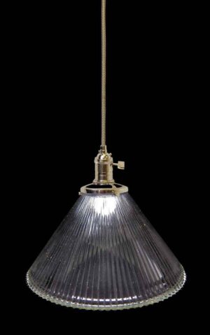 Down Lights - Custom Clear Holophane 8.5 in. Kitchen Pendant Light