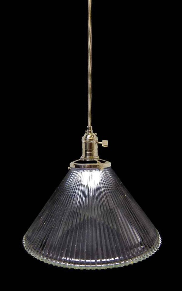 Down Lights - Custom Clear Holophane 8.5 in. Kitchen Pendant Light