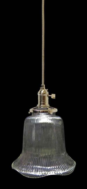 Down Lights - Custom Vintage Glass 8.5 in. Holophane Style Kitchen Pendant Light
