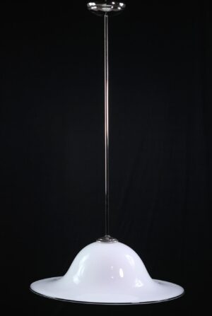 Down Lights - Hand Blown Vetri Murano White Glass Pendant Light