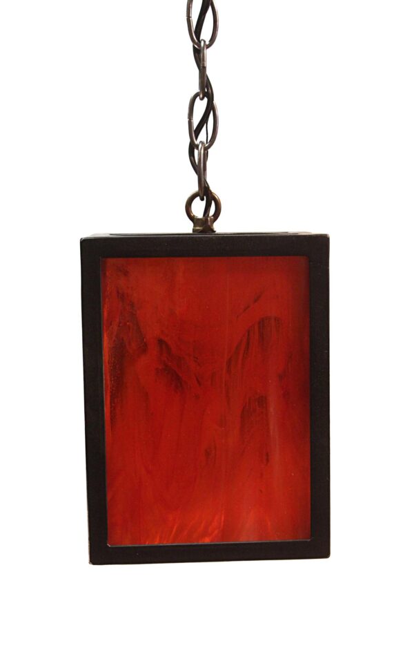 Down Lights - Modern Iron Lantern Pendant Light with Stained Glass