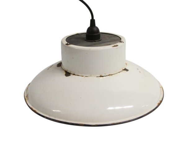 Down Lights - Reclaimed White Enameled 15.25 in. Pendant Light