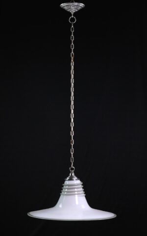 Down Lights - Vetri Murano Hand Blown Glass Nickeled Chain Pendant Light