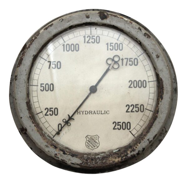 Electronics - Large Antique Hydraulic Gage
