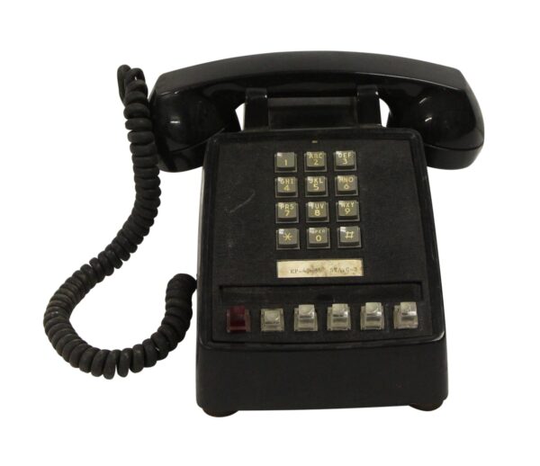 Electronics - Vintage Black ITT Push Button Office Phone