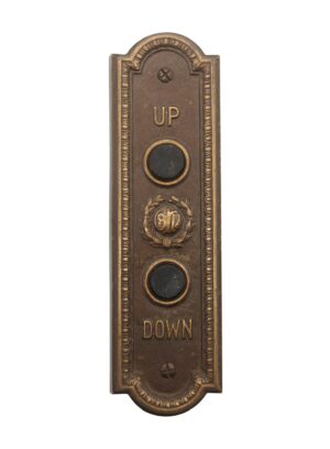 Elevator Hardware - Vintage Otis Elevator Bronze Indicator