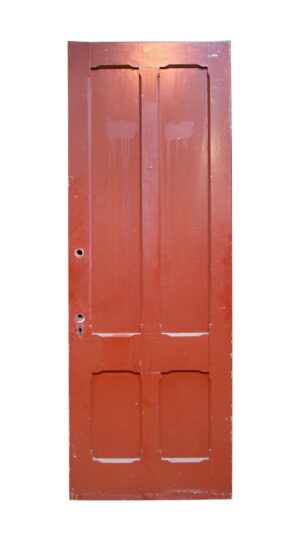 Entry Doors - Antique Four Panel Pine Entry Door 94.75 x 34