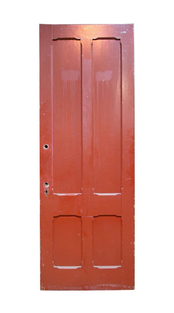 Entry Doors - Antique Four Panel Pine Entry Door 94.75 x 34