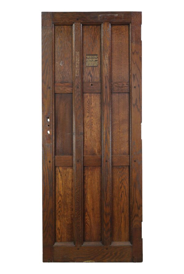 Entry Doors - Arts & Crafts 9 Pane Dark Oak Wood Entry Door 78.75 x 31.6