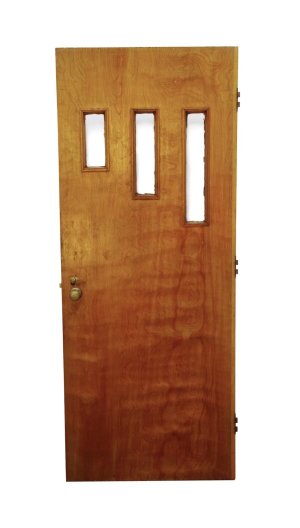 Entry Doors - Vintage 3 Lites Wood Entry Door 79.25 x 31.875