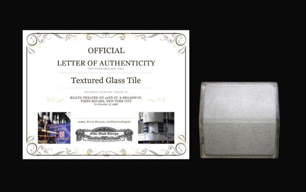 Exterior Materials - Textured Glass Tile from Times Square Building Facade Souvenir