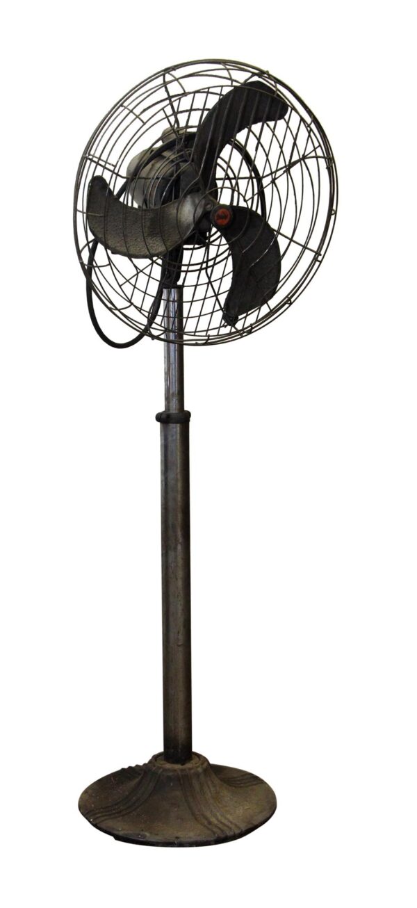 Fans - Vintage Cast Iron Black Diehl Industrial Floor Fan