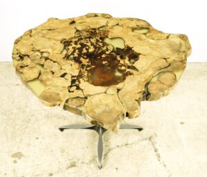 Farm Tables - Handcrafted 29.75 in. Banyon Wafer Steel Bistro Table