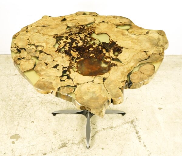 Farm Tables - Handcrafted 29.75 in. Banyon Wafer Steel Bistro Table