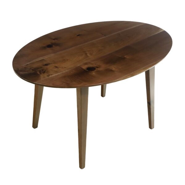 Farm Tables - Handcrafted 4.5 ft Oval Walnut Tapered Leg Dining Table