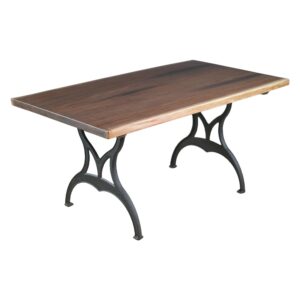 Farm Tables - Handcrafted 5.5 ft Live Edge Walnut Brooklyn Legs Dining Table