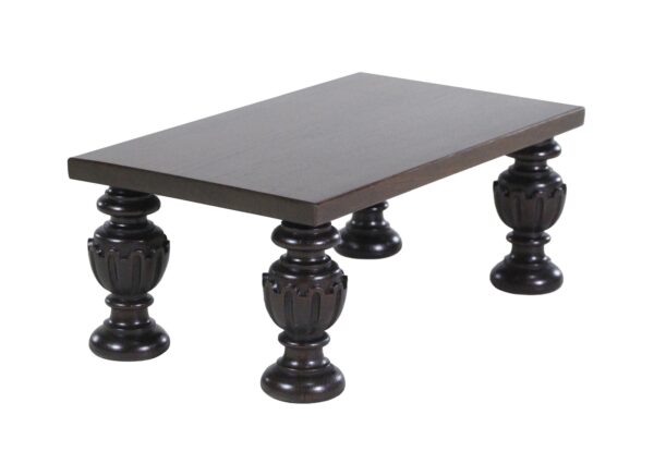 Farm Tables - Handmade Dark Walnut Turned Legs Foot Stool