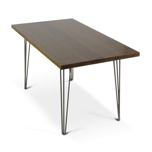 Farm Tables - Handmade Natural Stain 4.5 ft Walnut Hairpin Legs Dining Table