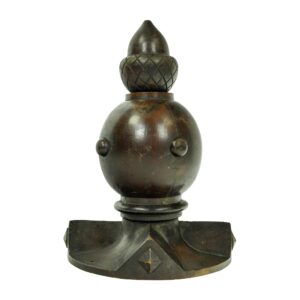 Finials - Reclaimed Dark Wood Tone Acorn Top Wooden Finial