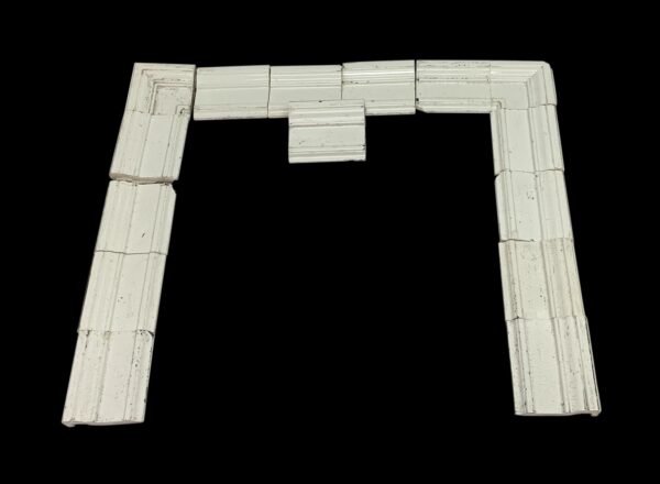 Fireplace Surrounds - Crackled White Edge Tile Surround