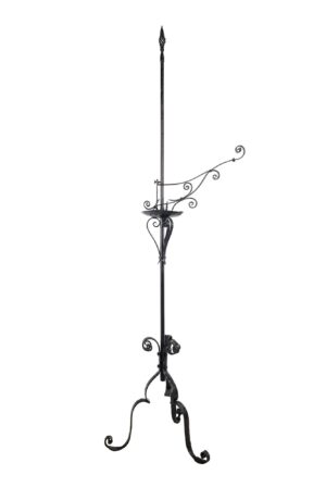 Floor Lamps - Antique Wrought Iron Swag Pendant Light Stand