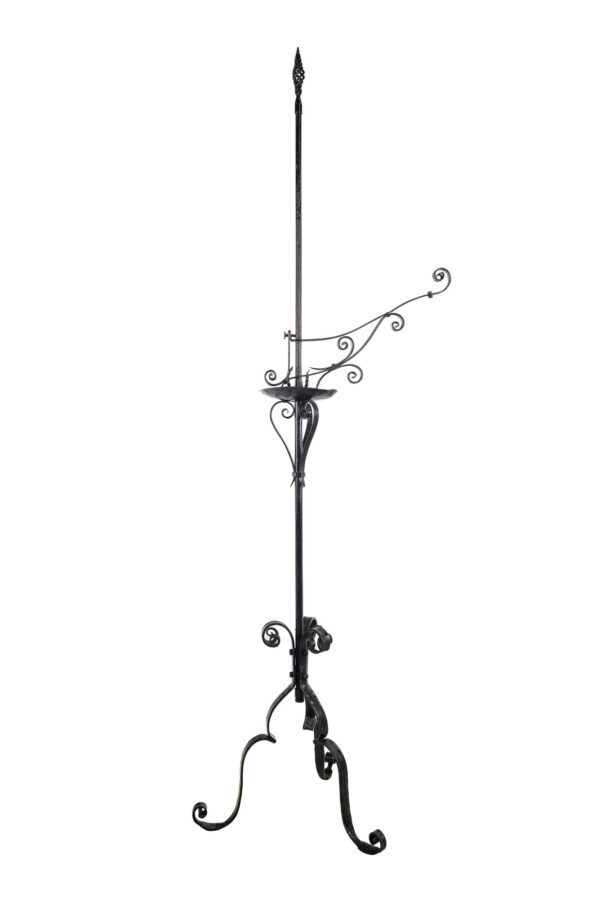 Floor Lamps - Antique Wrought Iron Swag Pendant Light Stand