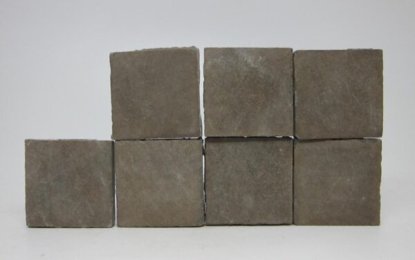 Floor Tiles - Set of Six Brown Square Floor Tiles