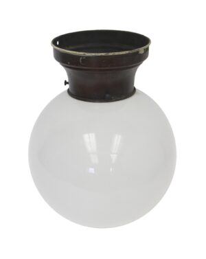 Flush & Semi Flush Mounts - 10 in. Spherical Opaline Globe with Original Brass Fitter