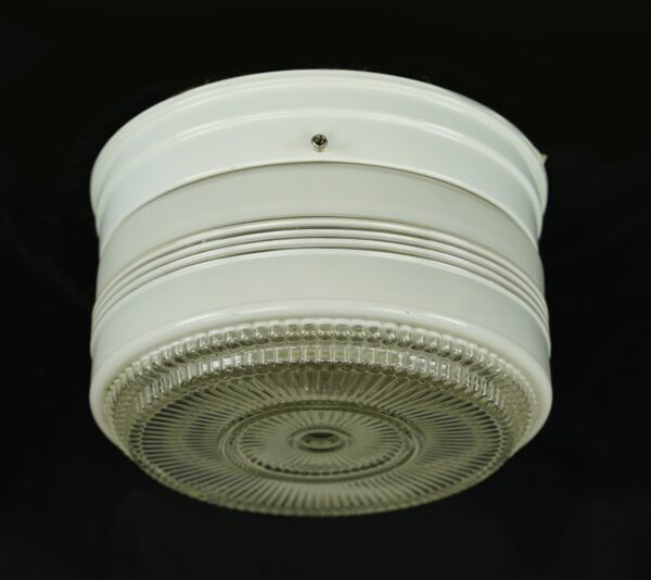 Flush & Semi Flush Mounts - 8.75 in. Round White Flush Mount Ceiling Light