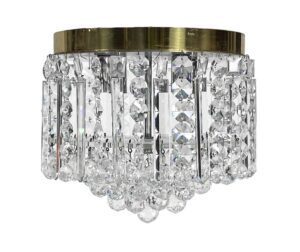 Flush & Semi Flush Mounts - Mid Century Crystal Flush Mount Chandelier from Beverly Hills