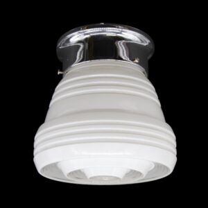 Flush & Semi Flush Mounts - Vintage Concentric Circles Glass 7 in. Flush Mount Light