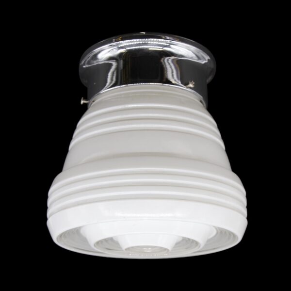 Flush & Semi Flush Mounts - Vintage Concentric Circles Glass 7 in. Flush Mount Light