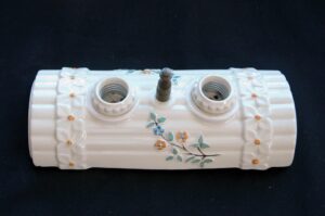 Flush & Semi Flush Mounts - Vintage Floral White Porcelain Ceiling Flush Mount