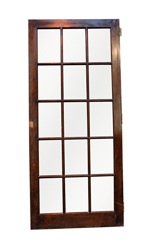 French Doors - Antique 15 Lite Birch French Door 76 x 33.5