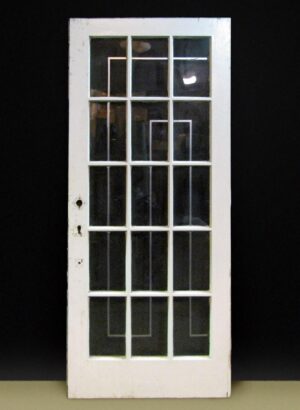 French Doors - Antique 15 Lite Oak French Door 81 x 35.5