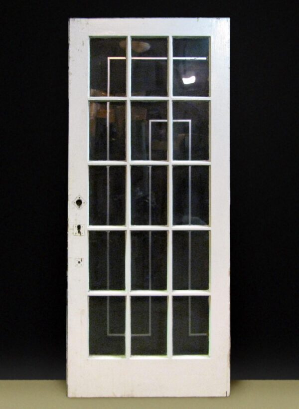 French Doors - Antique 15 Lite Oak French Door 81 x 35.5