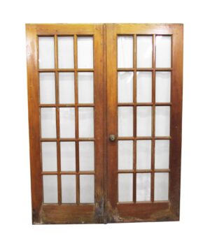 French Doors - Antique 15 Lite Window French Double Door 79.5 x 60.625