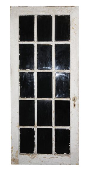 French Doors - Antique 15 Lite Wood French Door 81.5 x 33.75