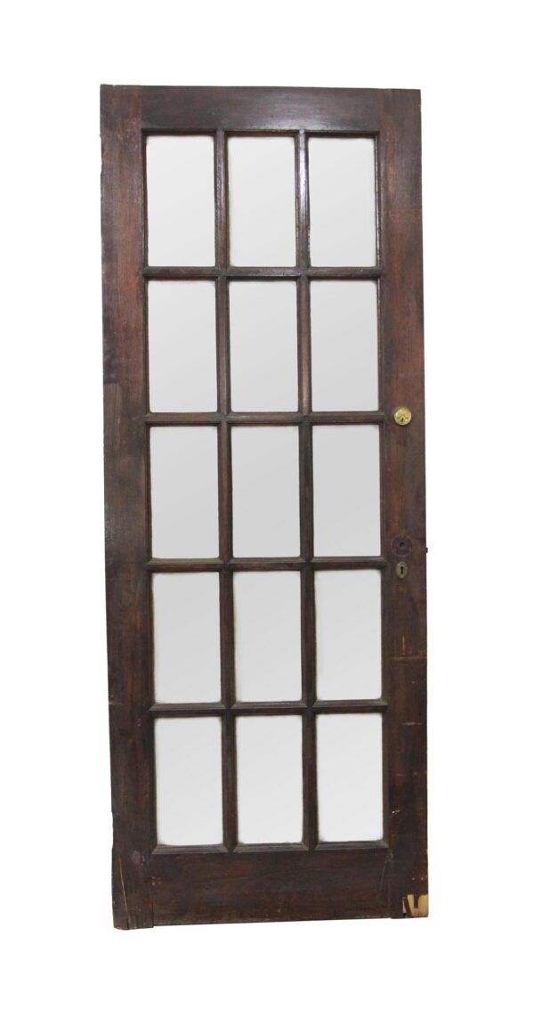 French Doors - Vintage 15 Lite Wood French Door 82 x 31.375