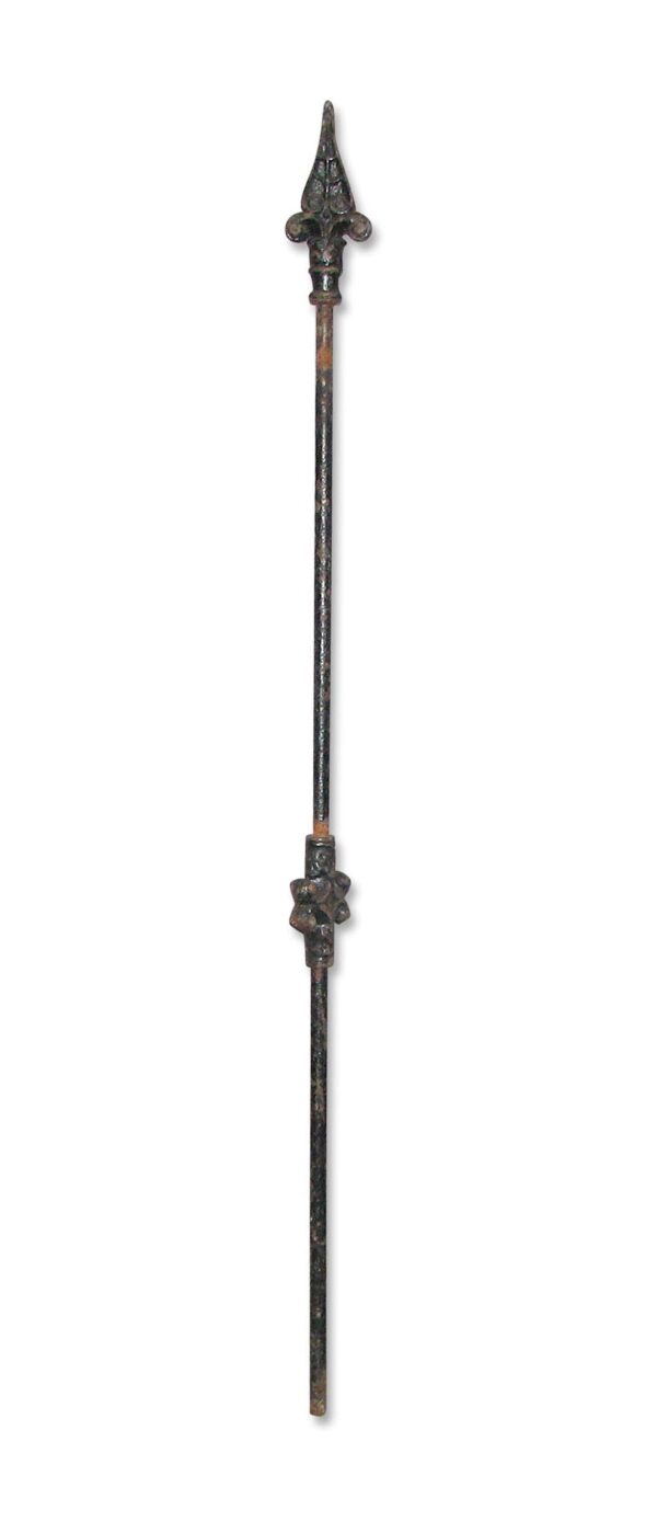 Garden Elements - Antique Wrought Iron Garden Spear with Cast Iron Finial