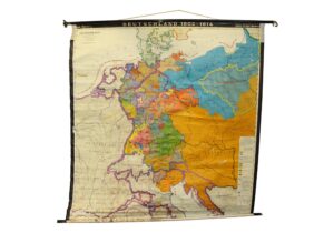 Globes & Maps - Antique Deutschland Germany Wall School Map