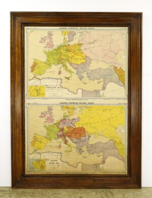 Globes & Maps - Oak Framed Historical Map of Europe from 1810-1815