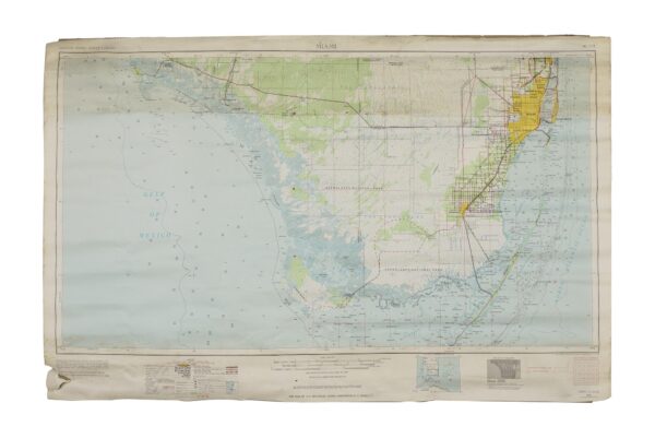 Globes & Maps - Vintage 1962 US Geological Survey Paper Map of Miami