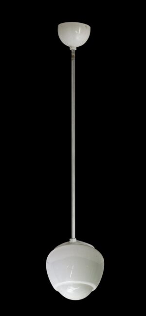 Globes - Mid Century Modern White Opaline Globe Pendant Globes - Mid Century Modern White Opaline Globe Pendant