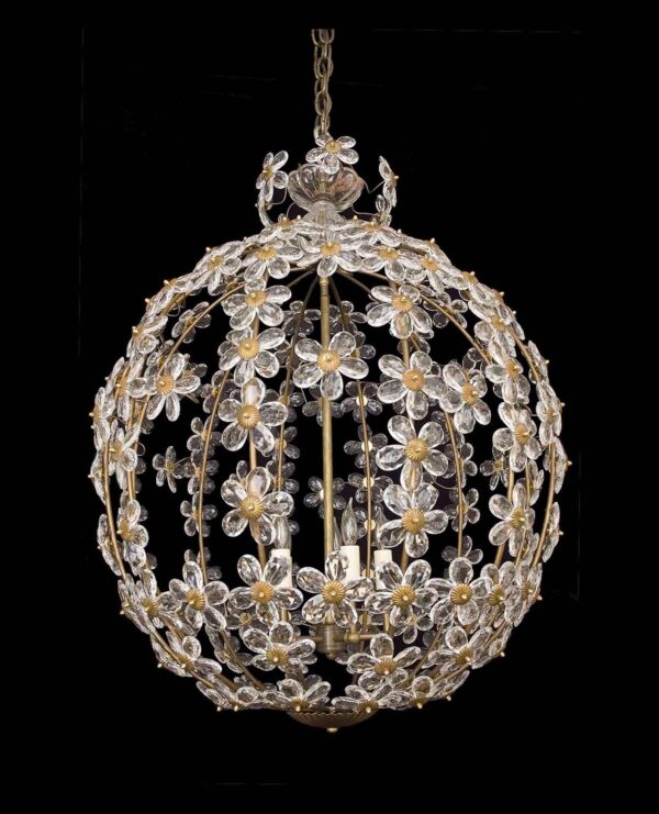Globes - Modern Lily Crystal Bagues Ball Pendant Light