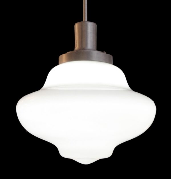 Globes & Shades - 1920s Original Milk Glass Schoolhouse Light