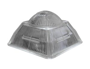 Globes & Shades - Antique Holophane 45 Degree Offset Glass Shade