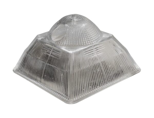 Globes & Shades - Antique Square Holophane 45 Degree Offset Rimless Shade