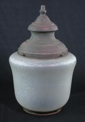 Globes & Shades - Reclaimed 16 in. Semi Opaque Textured Glass Street Lamp Globe